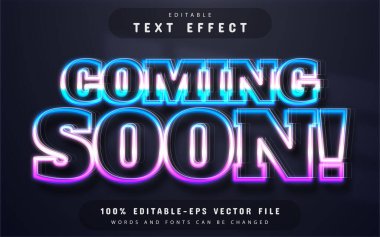 Yakında neon tarzı metin efekti geliyor
