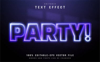 Parti neon metin efekti
