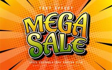 Mega satışı komik yazı efekti