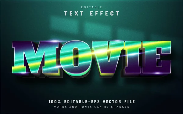 Filmtext Farbverlauf Texteffekt Editierbar — Stockvektor