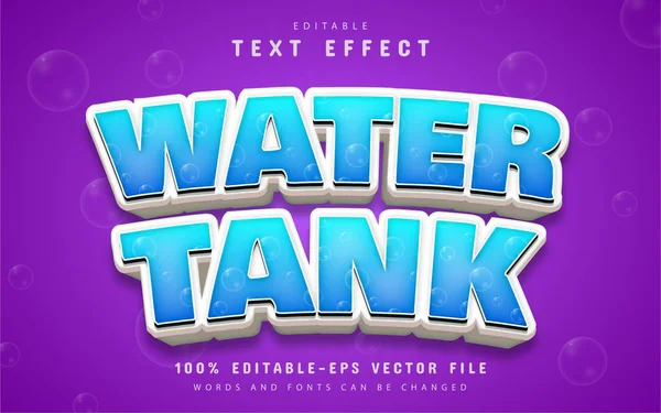 Su tankı metni, çizgi film tarzı metin efekti