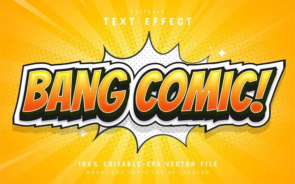 Bang Comic Text Effekt Editierbar — Stockvektor