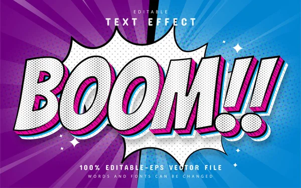 Comic Boom Text Effect Editable — Stock Vector