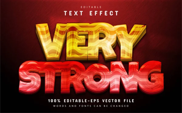 Velmi Silný Textový Efekt Upravitelný — Stockový vektor