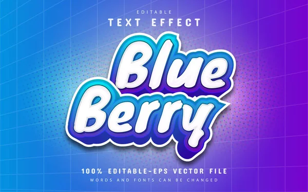 Blue Berry Text Effect — Stock Vector