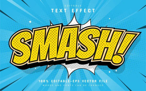 Smash Text Effect Comic Style — Stock Vector