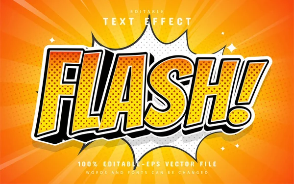 Flash Text Effect Comic Style — Stock Vector