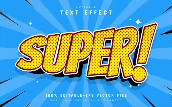 Super Effet Texte Comique Modifiable — Image vectorielle