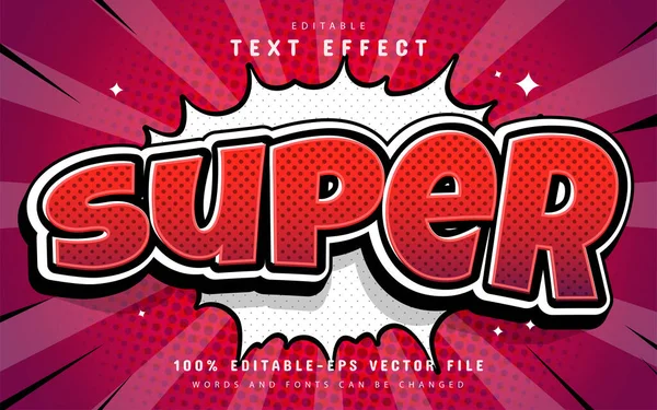 Super Effet Texte Style Comique Modifiable — Image vectorielle