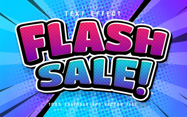 stock vector Flash sale comic style text effect