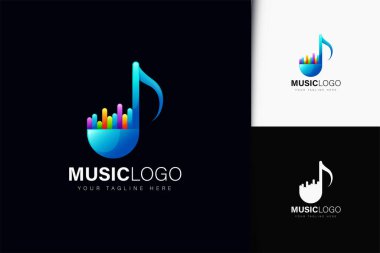 Gradyan müzik logosu tasarımı