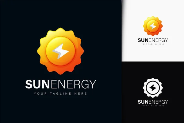 Дизайн Логотипа Солнечной Энергии Градиентом — стоковый вектор