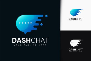 Gradyanlı Dash sohbet logosu tasarımı