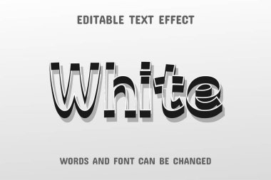 Beyaz metin - düzenlenebilir metin efekti