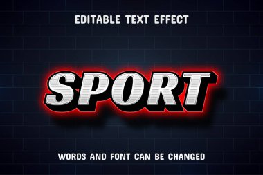 Spor metni - neon metin efekti düzenlenebilir