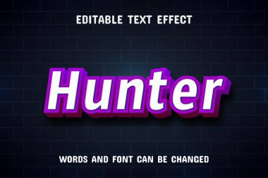 Avcı metni - düzenlenebilir metin efekti