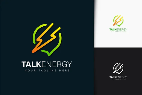 Дизайн Логотипа Talk Energy Градиентом — стоковый вектор