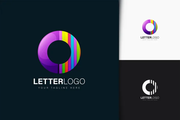 Lettera Logo Design Con Gradiente — Vettoriale Stock