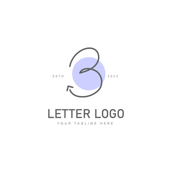 Lettera Linea Freccia Logo Icona Design Illustrazione — Vettoriale Stock