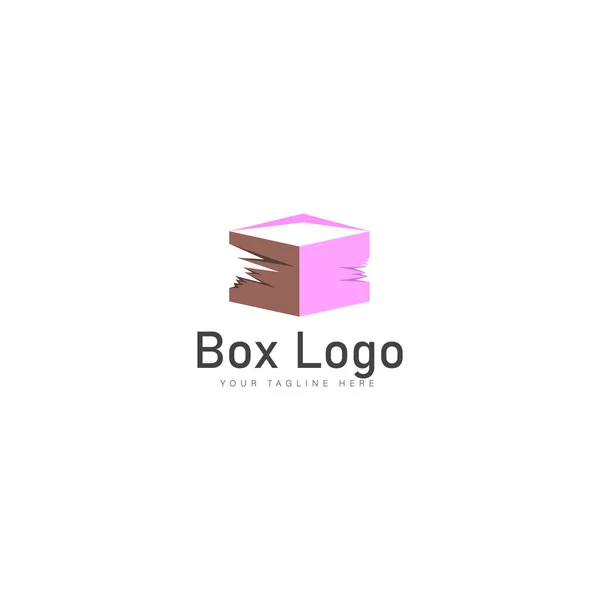 Illustration Icône Design Logo Boîte — Image vectorielle