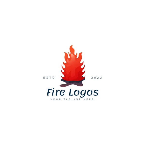 Fire Gradient Logo Design Icon Illustration — Stock Vector