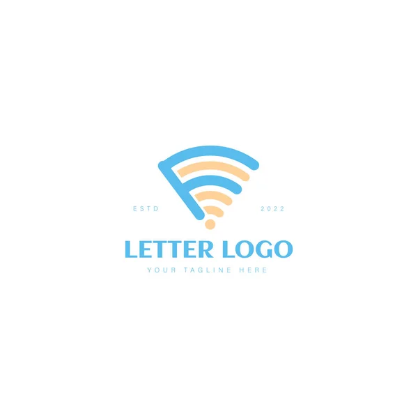 Lettera Con Logo Collegamento Disegno Icona Illustrazione — Vettoriale Stock
