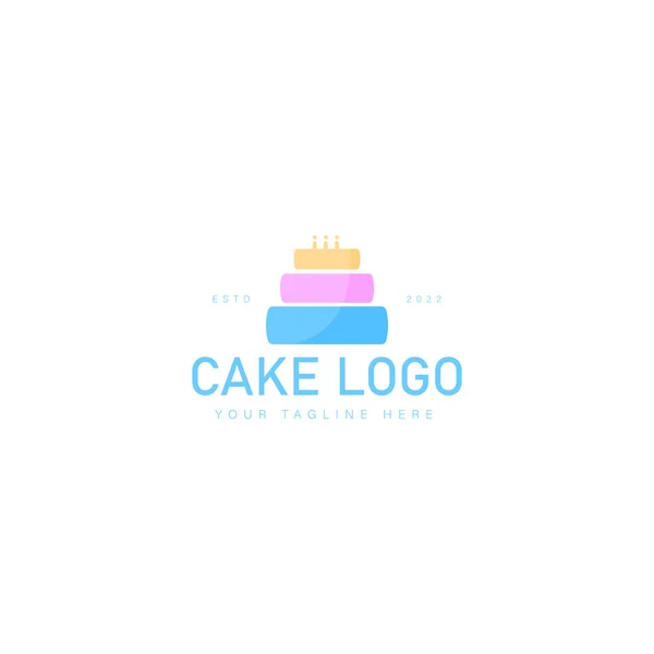 Pile Cakes Logo Design Illustration Icon — Stock Vector