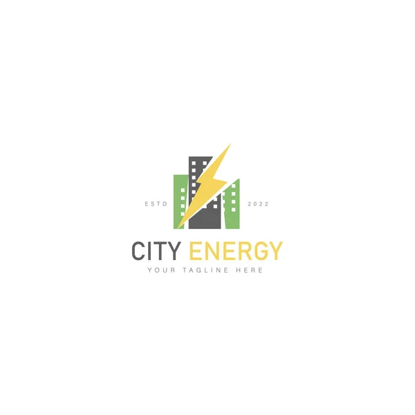 City Energy Logo Design Illustration Icon — Stock Vector