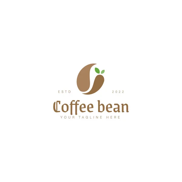 Kaffeebohnen Logo Design Illustration Symbol — Stockvektor