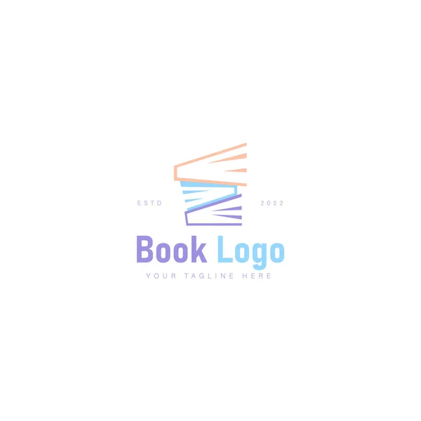 Boklogotyp Design Illustration Ikon — Stock vektor