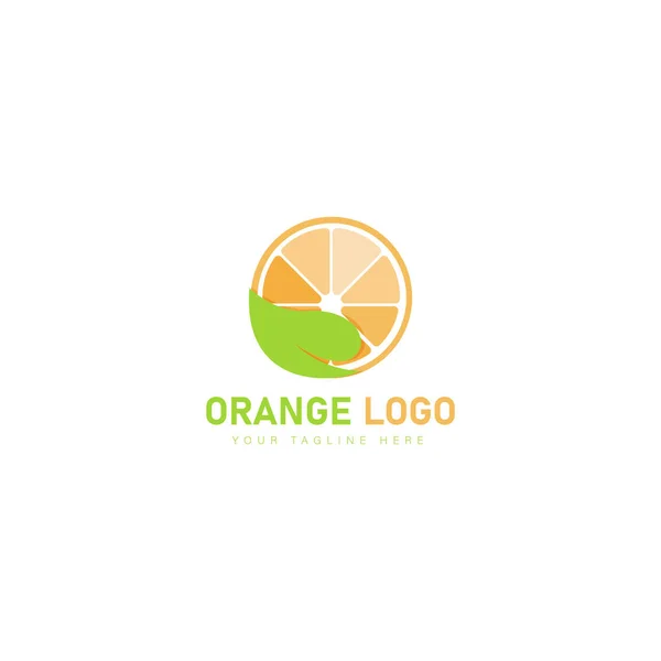 Orange Fruit Logo Design Illustration Icon — Stock Vector