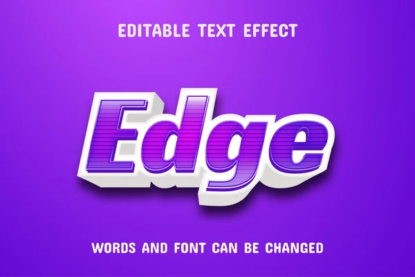 Edge Text Editierbarer Texteffekt — Stockvektor