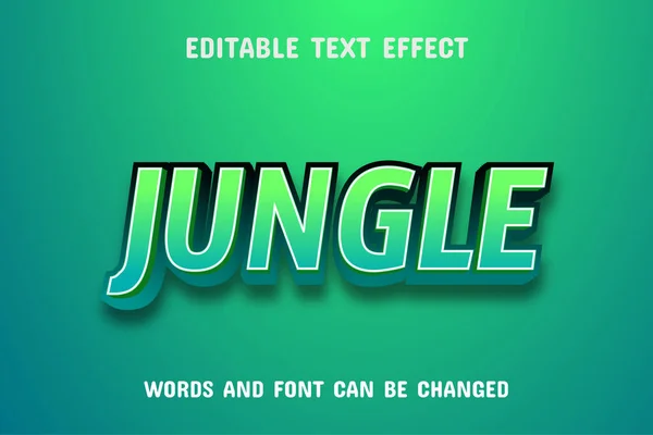 Jungle Text Editable Text Effect — Stock Vector