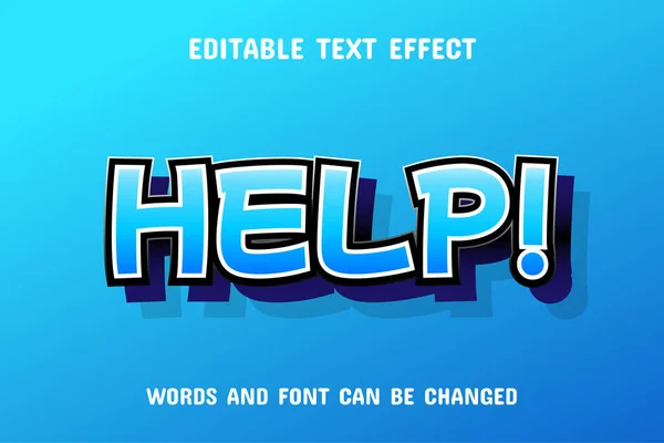 Help Text Editable Gradient Text Effect — Stock Vector