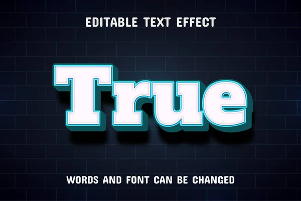 True Text Style Text Effect — Stock Vector