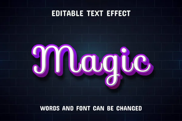 Magische Tekst Bewerkbaar Teksteffect — Stockvector