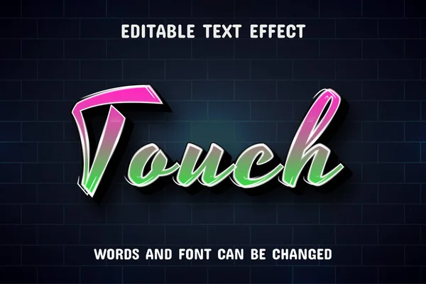 Touch Text Editable Text Effect — Stock Vector