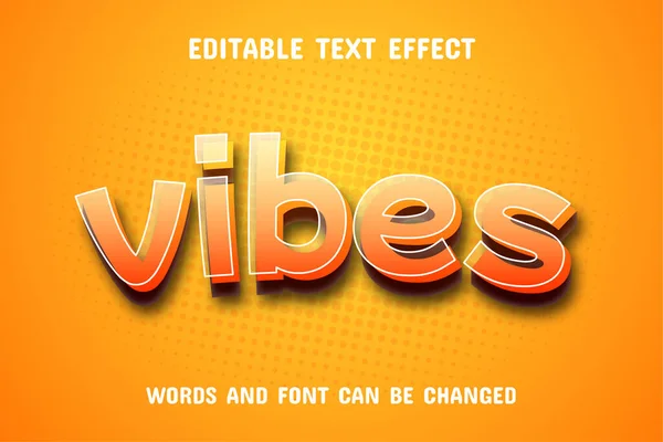Vibes Text Gradient Text Effect — Stock Vector