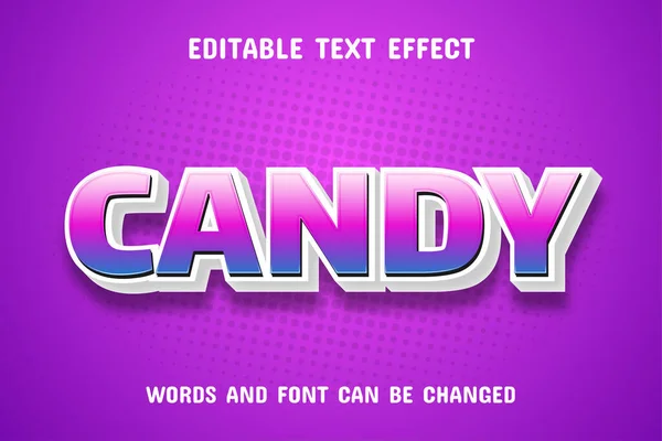 Süßigkeiten Text Effekt — Stockvektor