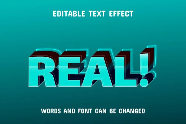 Realer Text Editierbarer Texteffekt — Stockvektor