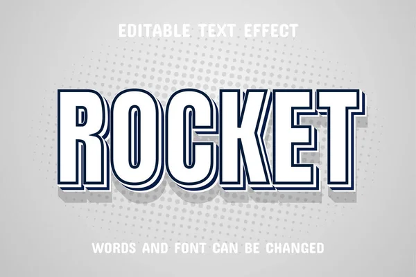 Текстовый Эффект Ракеты — стоковый вектор