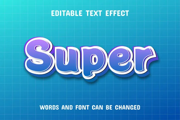 Super Text Farbverlauf Text Effekt — Stockvektor