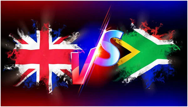 Gran Bretaña Sudáfrica Conflicto Guerra Comercial Curso Bandera Dos Países — Foto de Stock