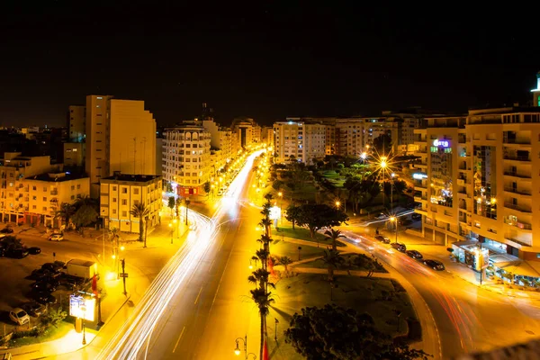 View Tangier Skyline Night Morocc — Stock Photo, Image