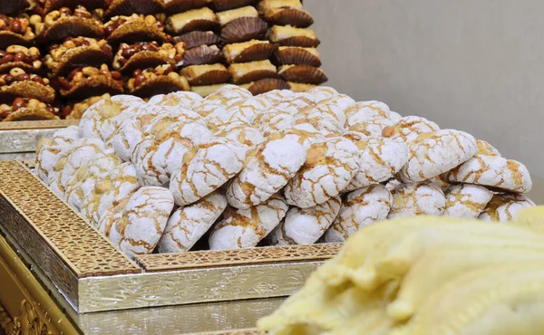 Biscotti Marocchini Sono Serviti Con Biscotti Marocchini Sono Offerti Matrimonio — Foto Stock