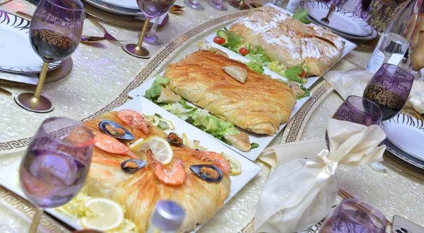 Bastila Pastilla Est Plat Marocain Taradif Poulet Bastila Est Une — Photo