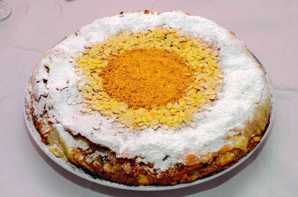 Hausgemachte Traditionelle Marokkanische Pastilla Oder Hühnerbastilla Halal Lebensmittel Arabische Küche — Stockfoto