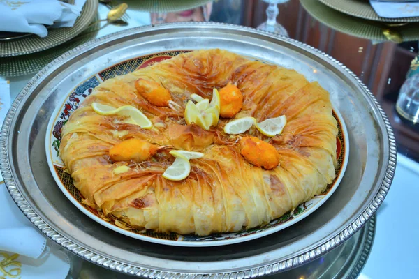 Bastille Fruits Mer Marocain Pastilla Poisson Marocain Four Frais — Photo