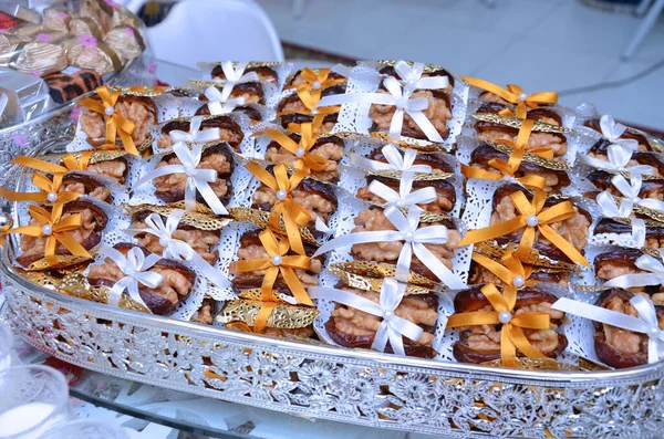 Marocká Rande Nacpaná Ořechy Dárek Svatbě Pro Hosty — Stock fotografie
