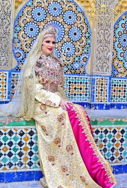 Der Marokkanische Kaftan Ist Eine Traditionelle Tracht Marokkanischer Frauen Sie — Stockfoto